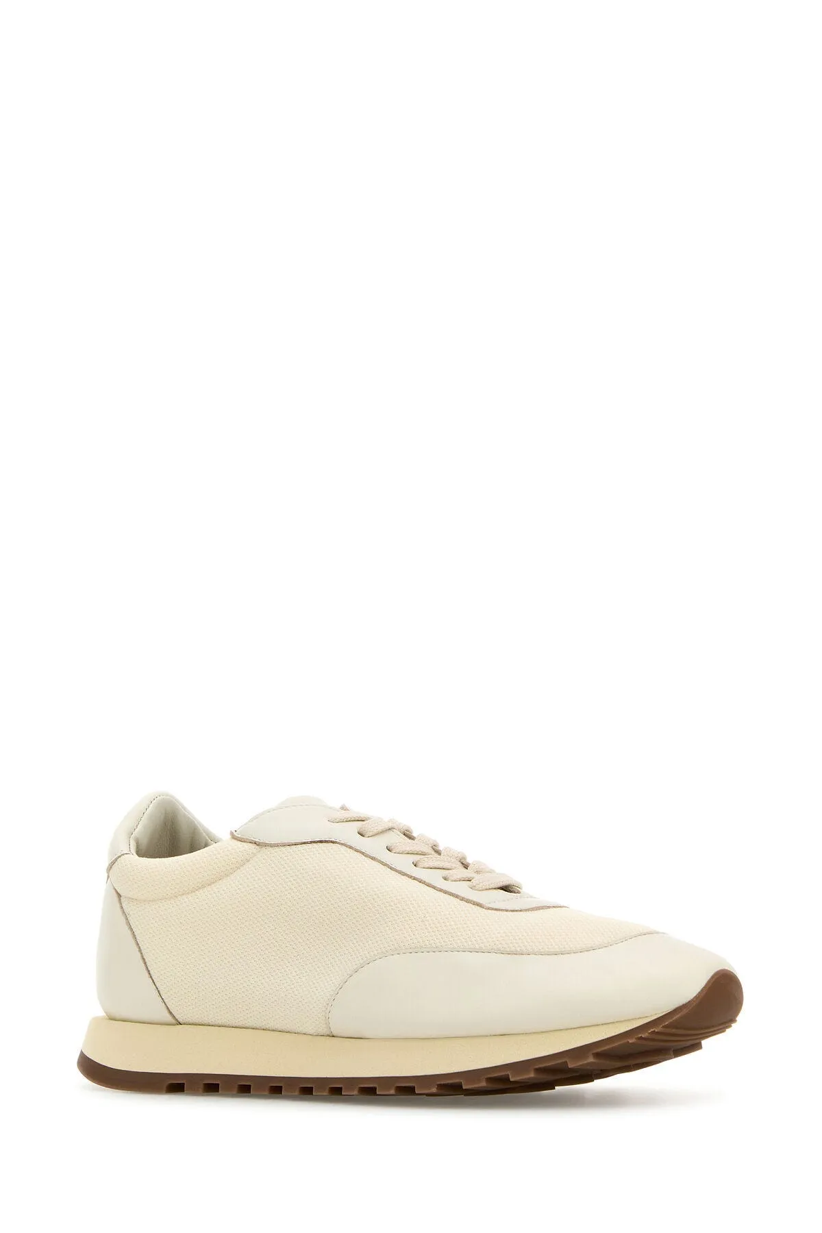 Two-tone nappa leather and mesh Owen sneakers     