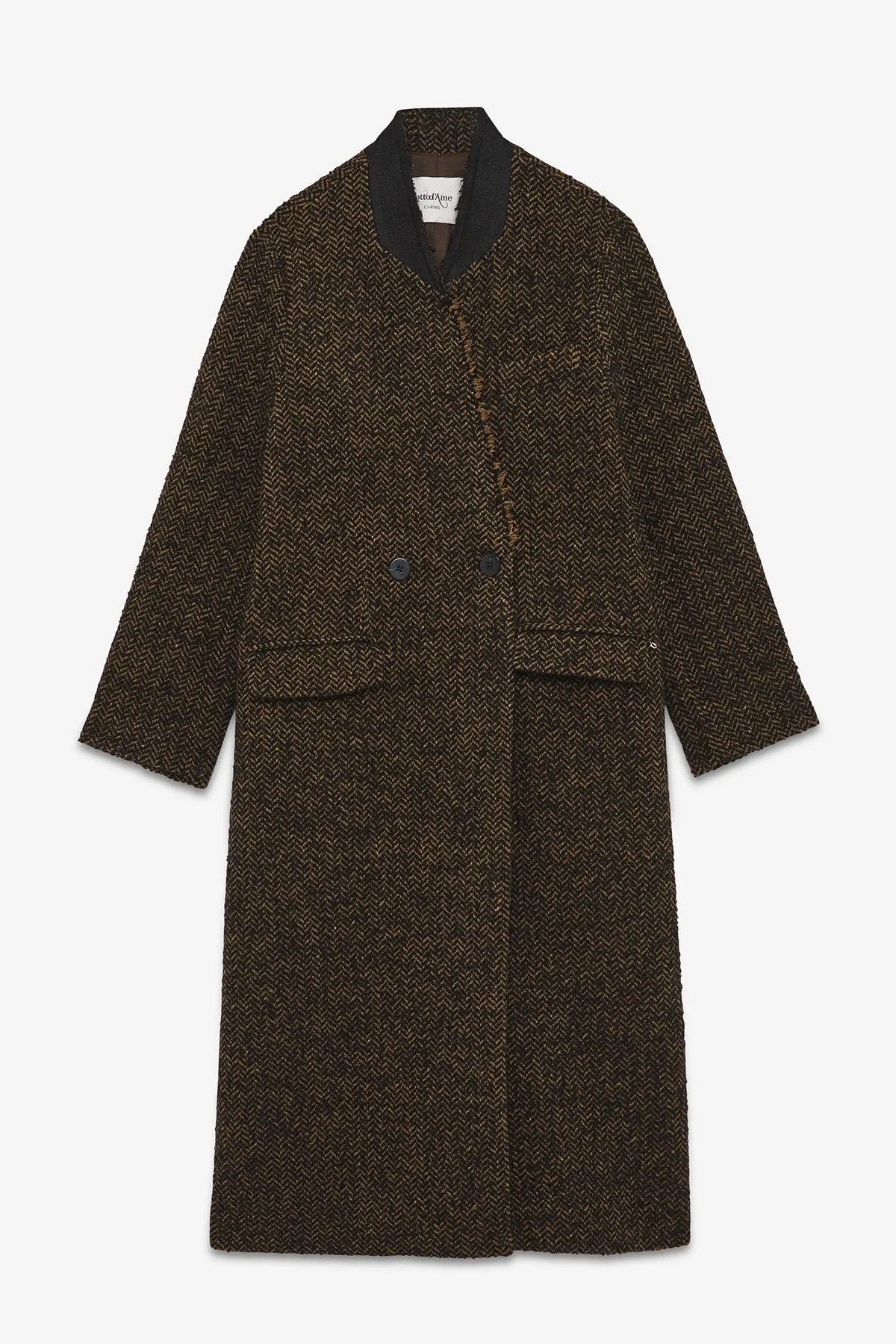 W4-DJ0036 Cappotto Doppiopetto Tweed Variante Unica  
