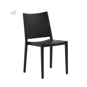Zanini design Set 2 sedie PORTO nero